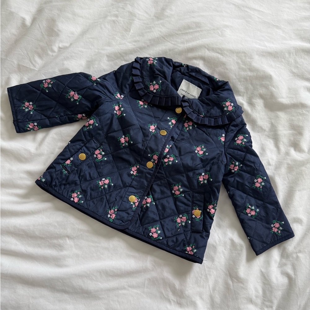 💐 Janie and Jack Floral Quilted Jacket